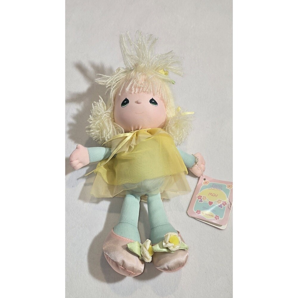 Vintage Precious Moments May Doll Applause Scented Plush Yellow Dress With Tag